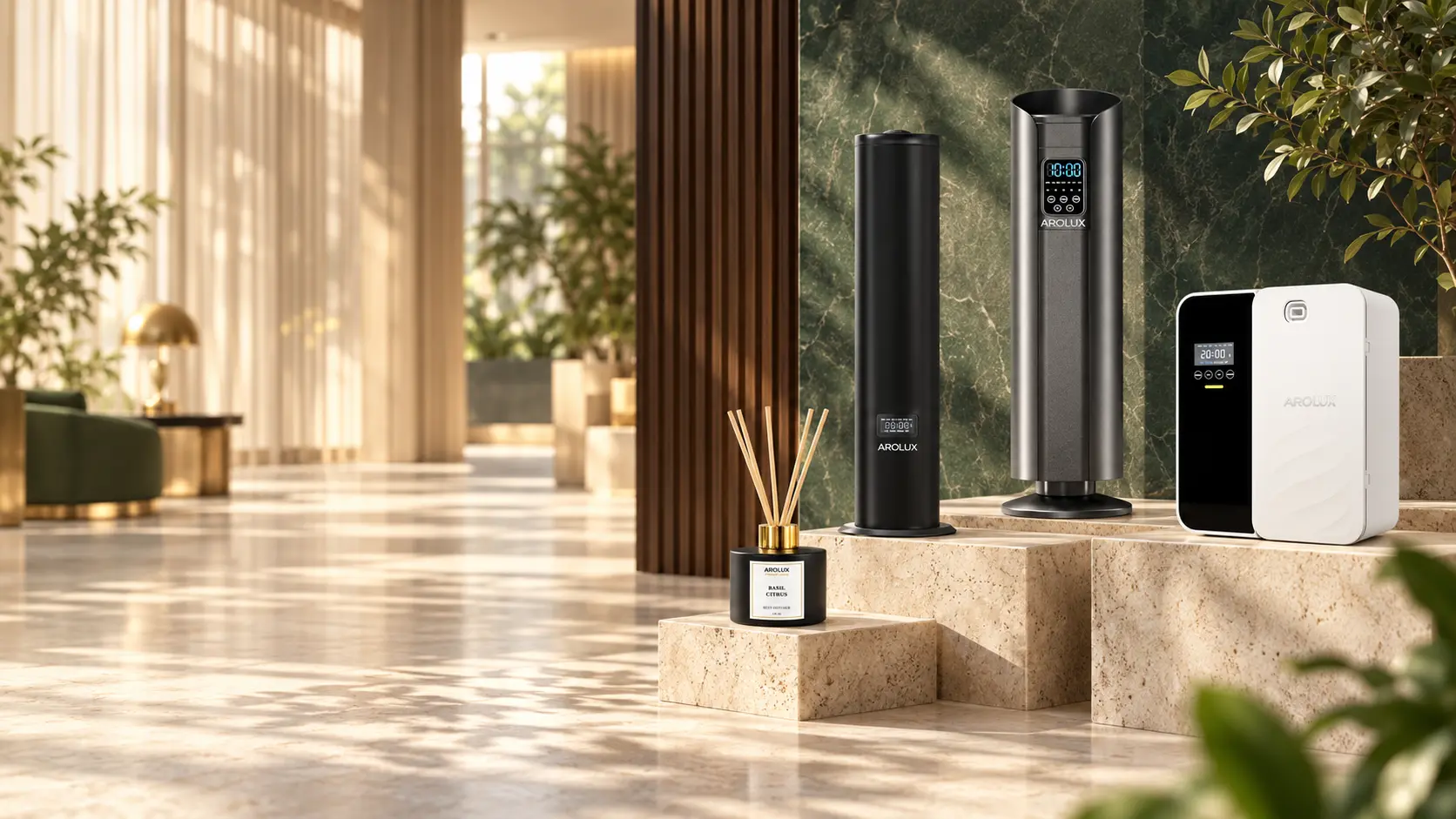 Hệ sinh thái hương thơm Arolux trong không gian khách sạn cao cấp