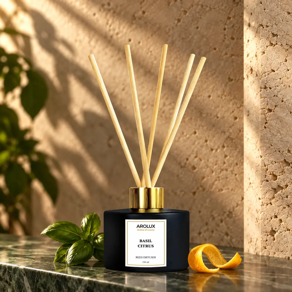 Bộ khuếch tán que mây Basil Citrus Arolux